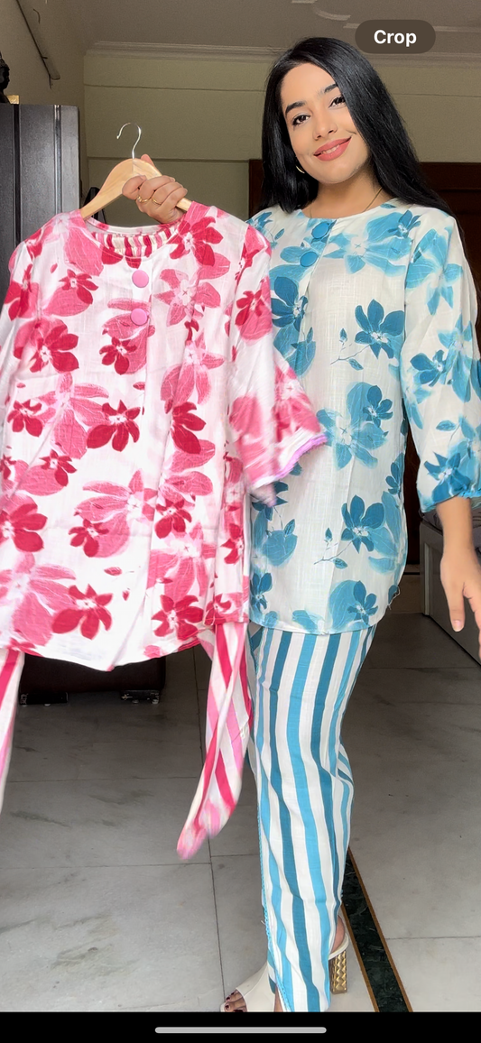 COTTON TULIP PANT SET