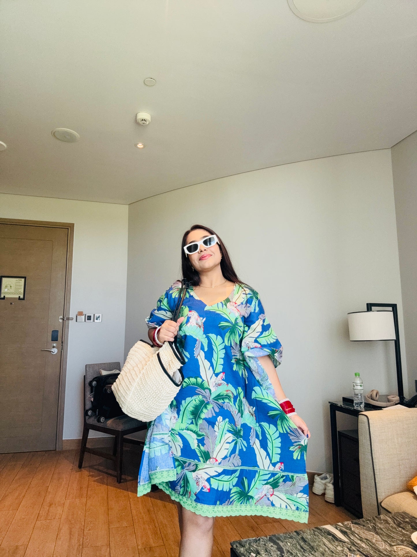 Forest Cotton Kaftaan Dress
