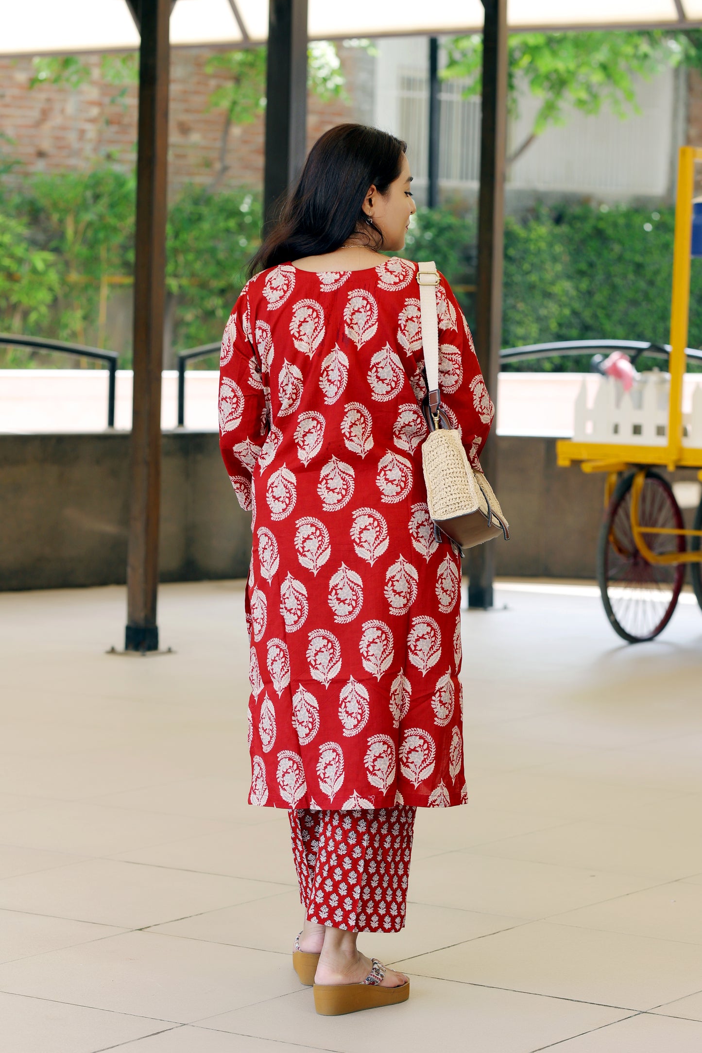 Maroon Kurta Set