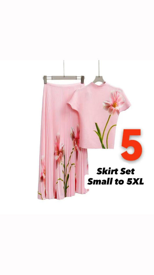 Pleated Skirt Set