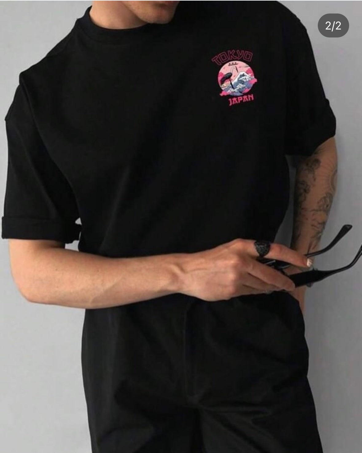 TOKYO BLACK COTTON TEE