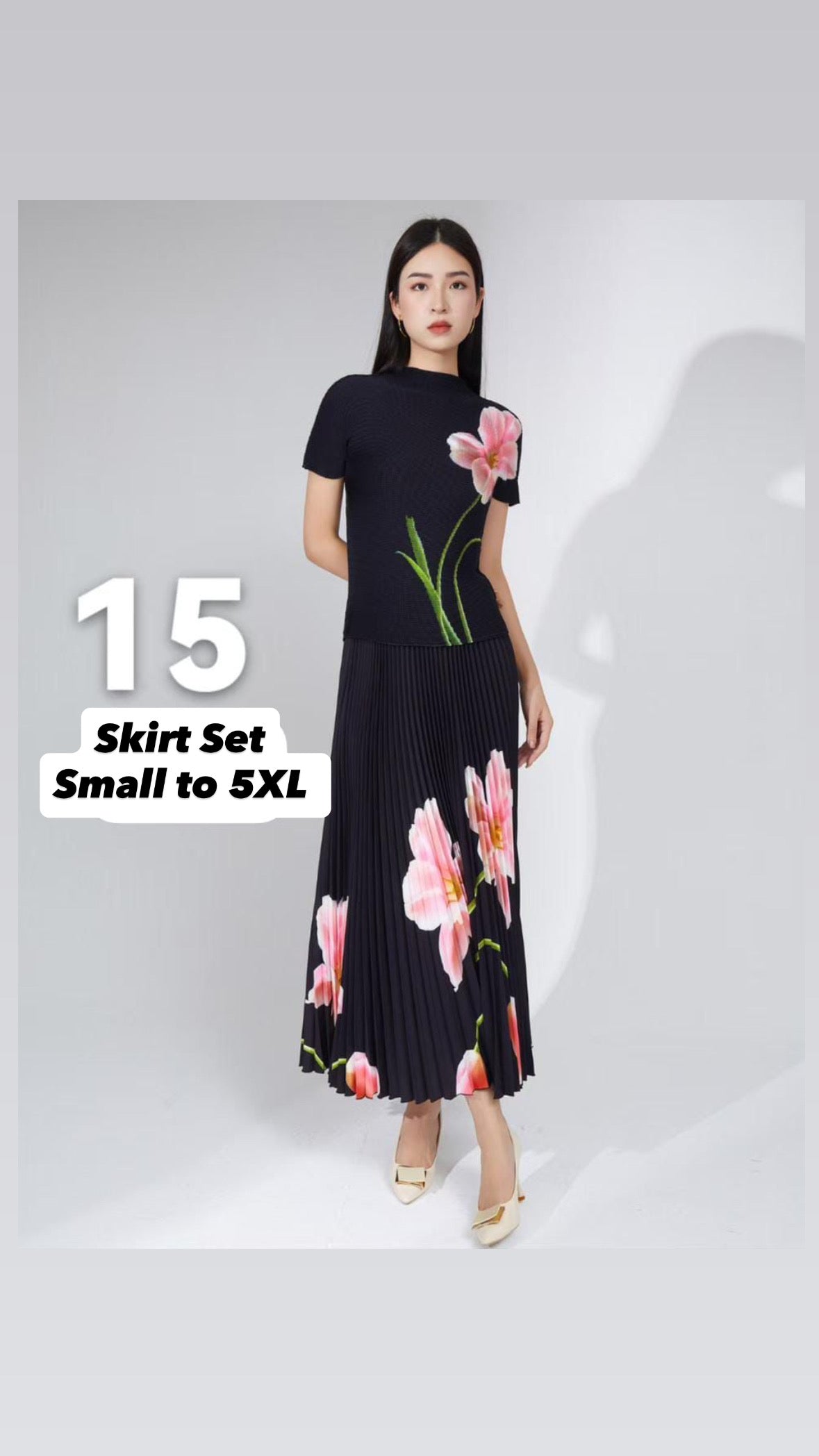 Pleated Skirt Set